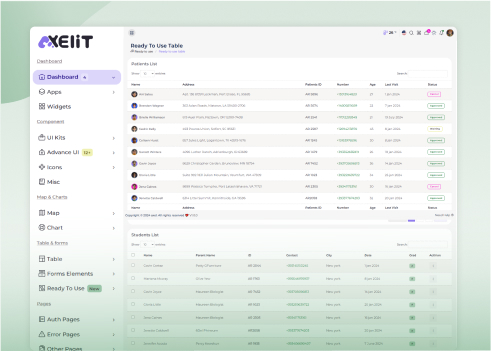 Ready To Use Table demo